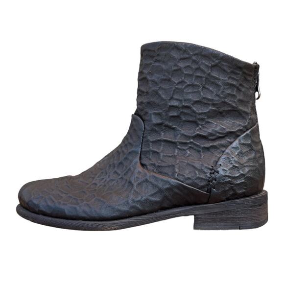 Free People Textured Ankle Boots Booties Black Sz 36 5.5 Womens - Picture 2 of 10